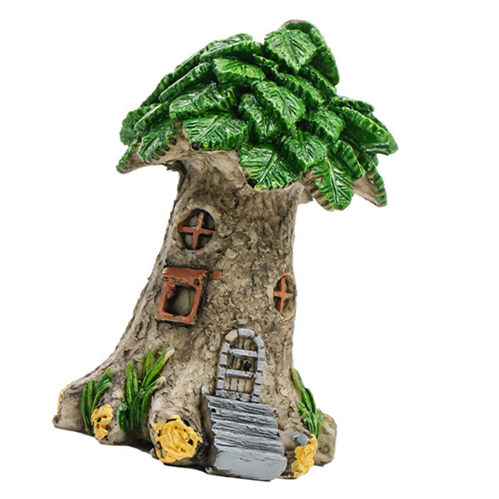 ZEPFJHE Detailed Miniature Tree Figure Artistic Composition Tree Resin Texture Perfect for Terrariums Setups and Bookshelf Styling Rosin