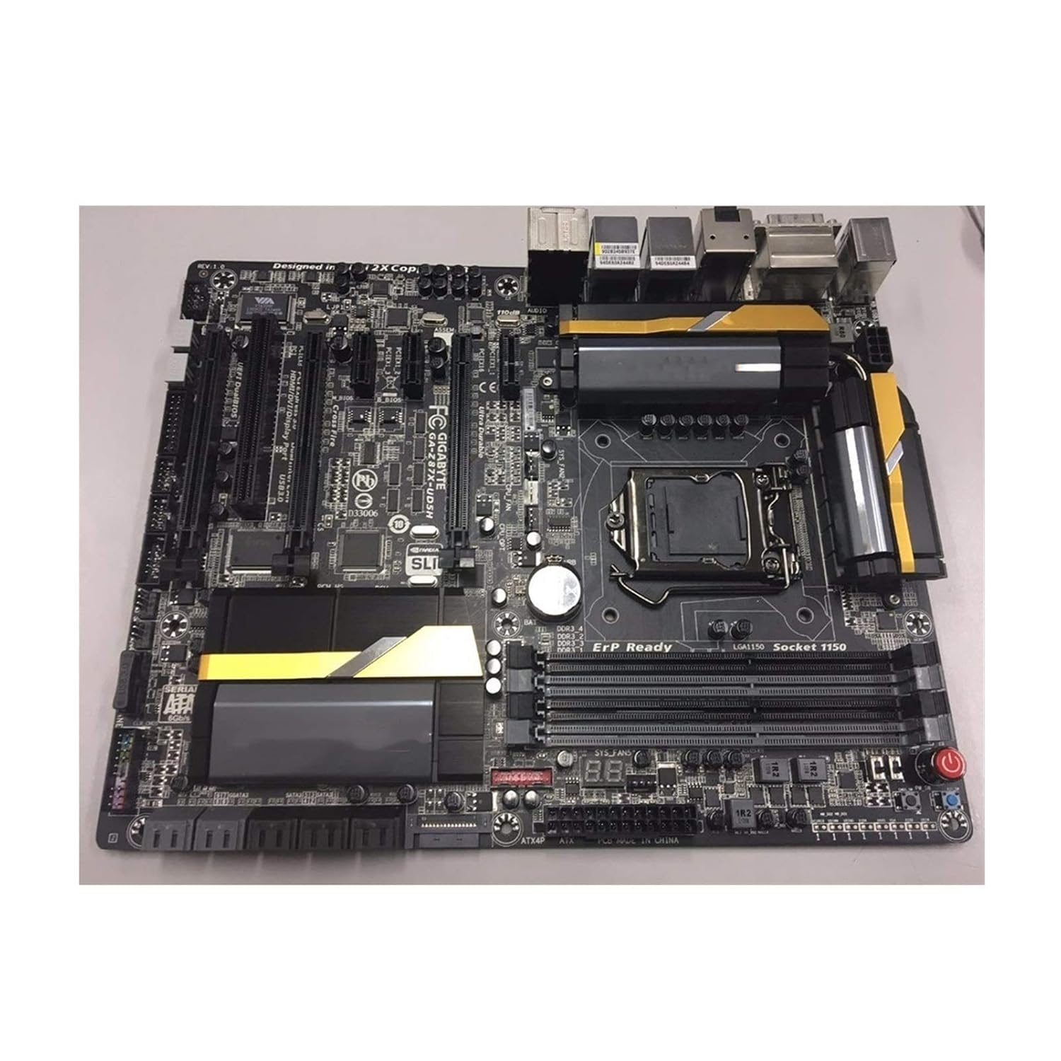 WWWFZS Computer Motherboard Fit for Gigabyte GA-Z87X-UD5H Z87 Motherboard Slot LGA 1150 DDR3 USB3.0 SATA3.0