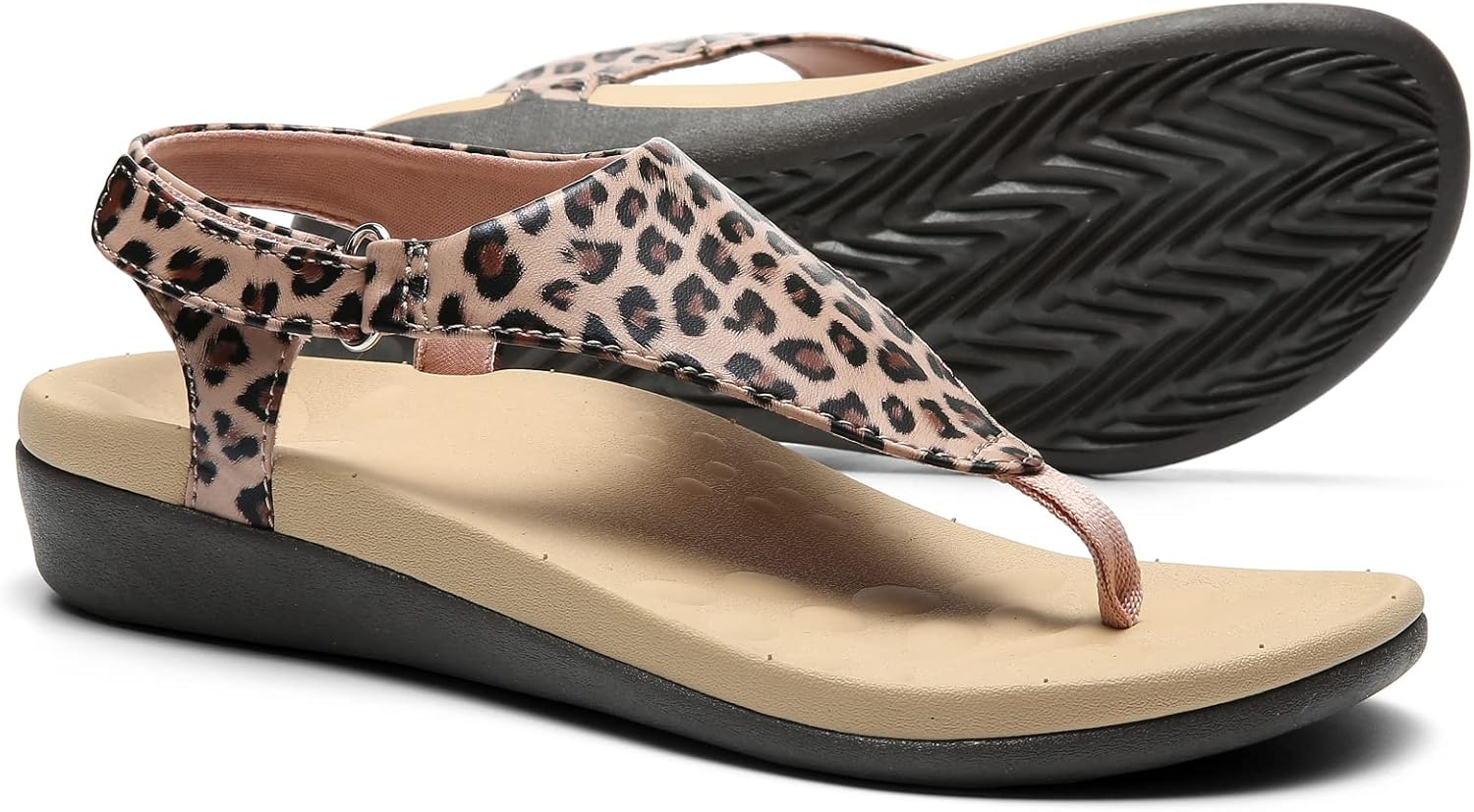 UTENAG Womens Arch Support Sandals Orthotic Adjustable Thong Flip Flops - Image 6