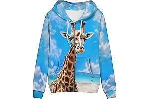 Showudesigns Giraffe Pattern Zip Up Women's Hoodies