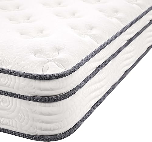 Miniatura 131 de Modway Jenna - Colchón King de muelles interiores (8 pulgadas), Tela, Blanco