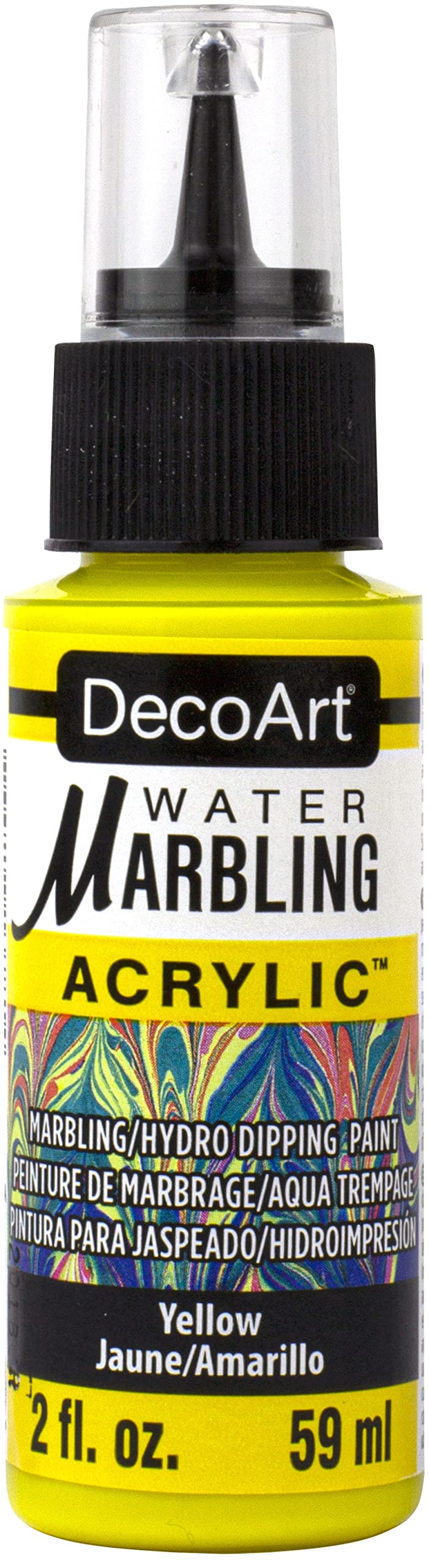 Decoart Yellow Water Marbling Paint 2Oz