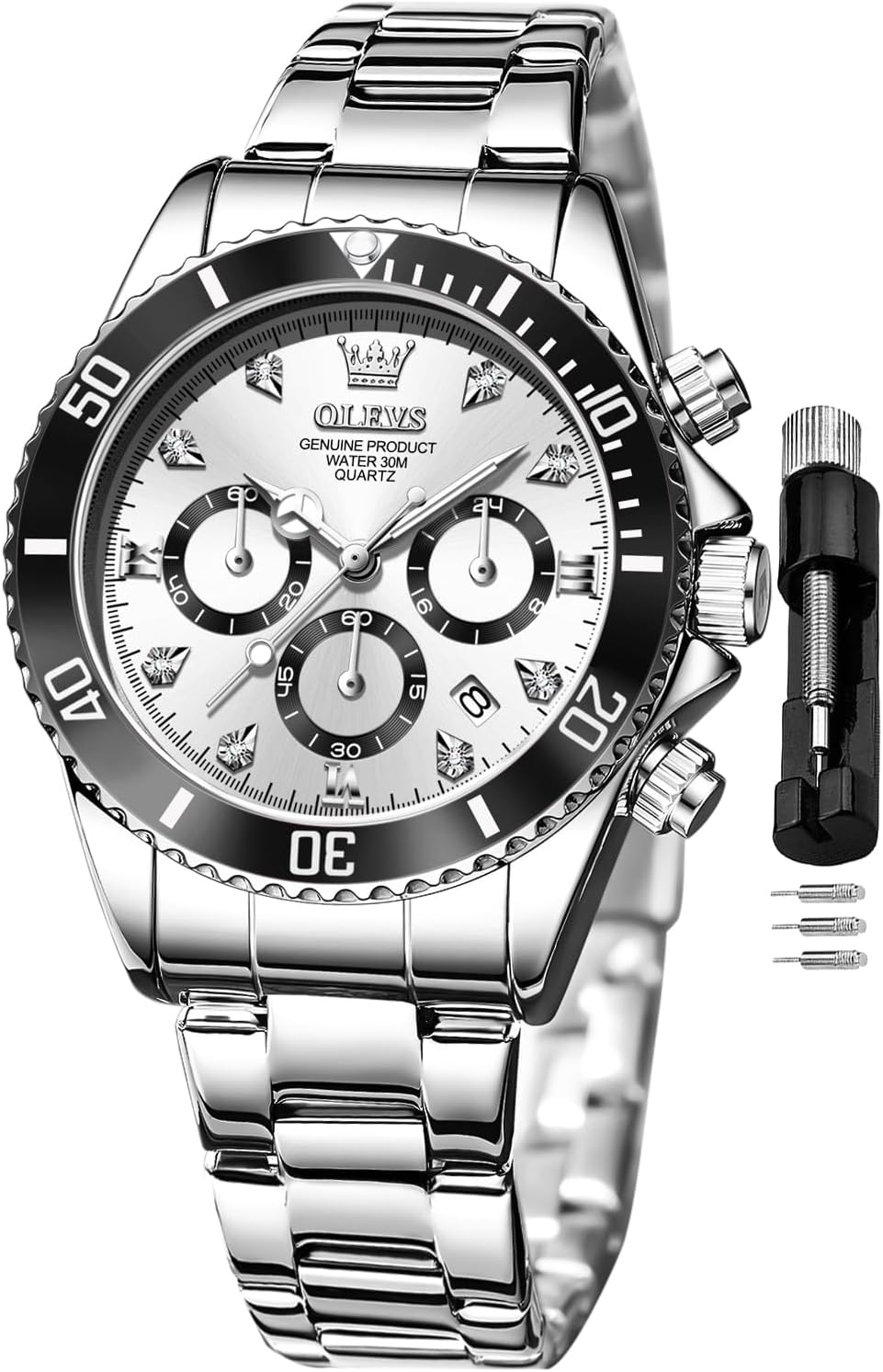 OLEVS Women Watch Fashion Rose Gold Diamond Analog Quartz