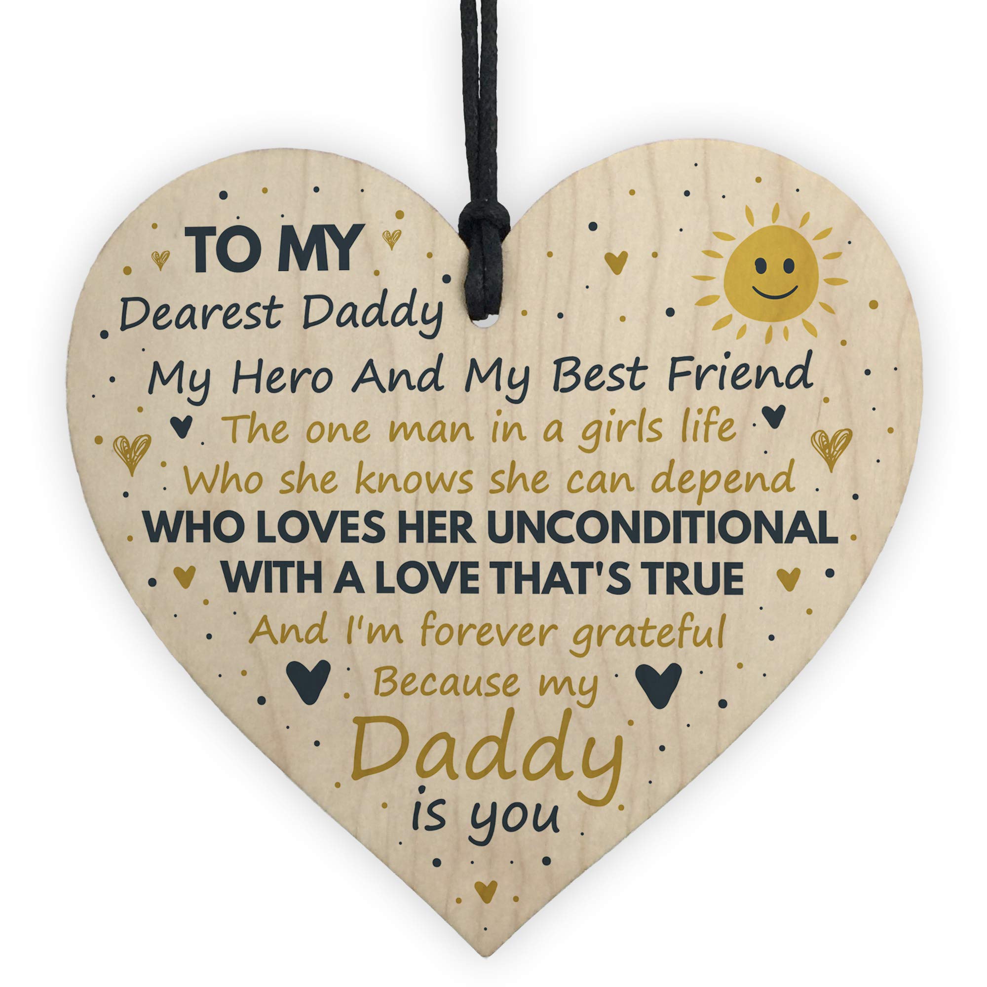 Red Ocean Dearest Daddy Fathers Day Gift From Daughter Dads Gifts