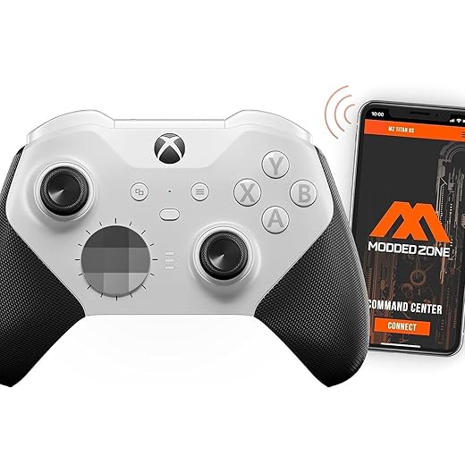 MODDEDZONE CORE Smart Anti recoil,Modded controller compatible with Xbox One & PC.Take your gaming to the next level. Controller with APP. (White)