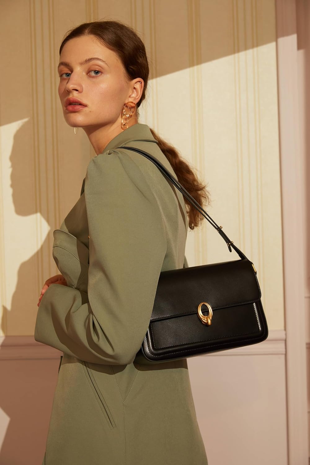 LAFESTIN Split Leather Shoulder Bags For Women with Adjustable Strap, Trendy Crossbody Purses, Designer Inspire Handbags | Split Leather, Trendy, Designer Inspire - Image 2