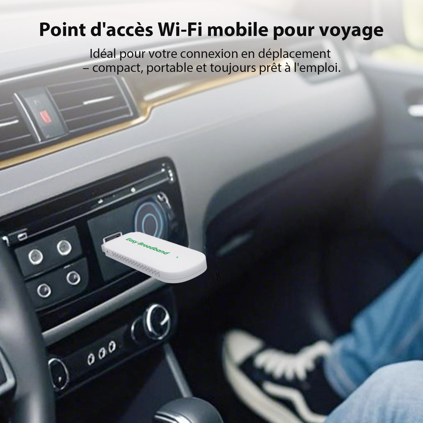 Clé 4G LTE EIOTCLUB avec Wi-FI 6 (SIM Incluse), Modem Wi-FI USB A & C, 150 Mbit/s, Connexion LTE Plug & Play, Point D'accès Mobile pour PC/Tablette/Voyage/Travail, Uniquement avec SIM EIOTCLUB
