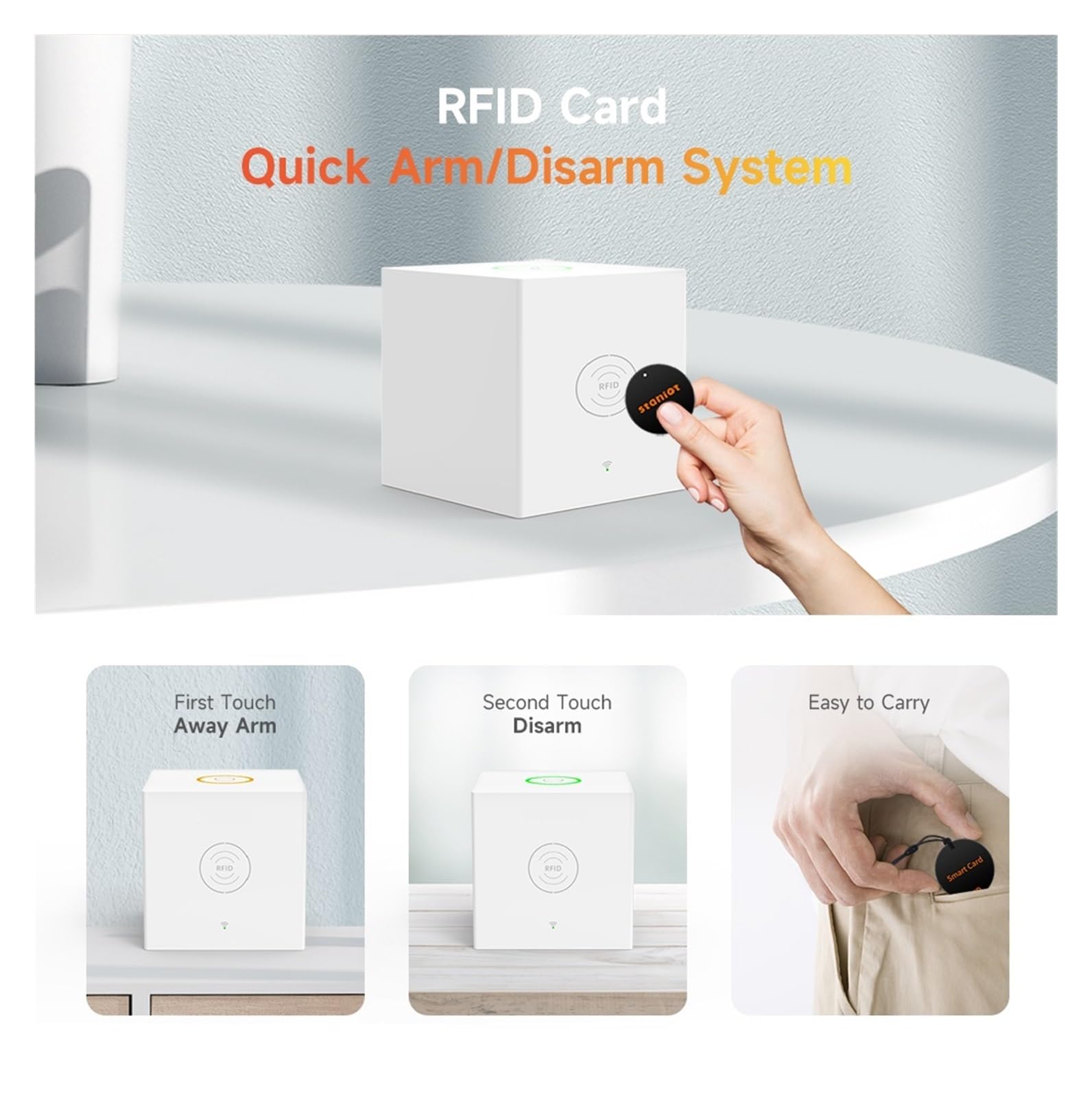 Sistemi Allarme Casa Di Allarme Kit Wireless WiFi Smart Security Protection Support RFID APP Control Works(Set-K 13Kit)