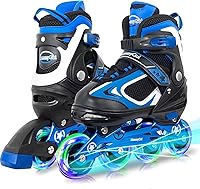 Vista 10 de MammyGol Adjustable Inline Skates for Kids Boys Girls Youth Beginner with Light up Wheels Ages 4-16