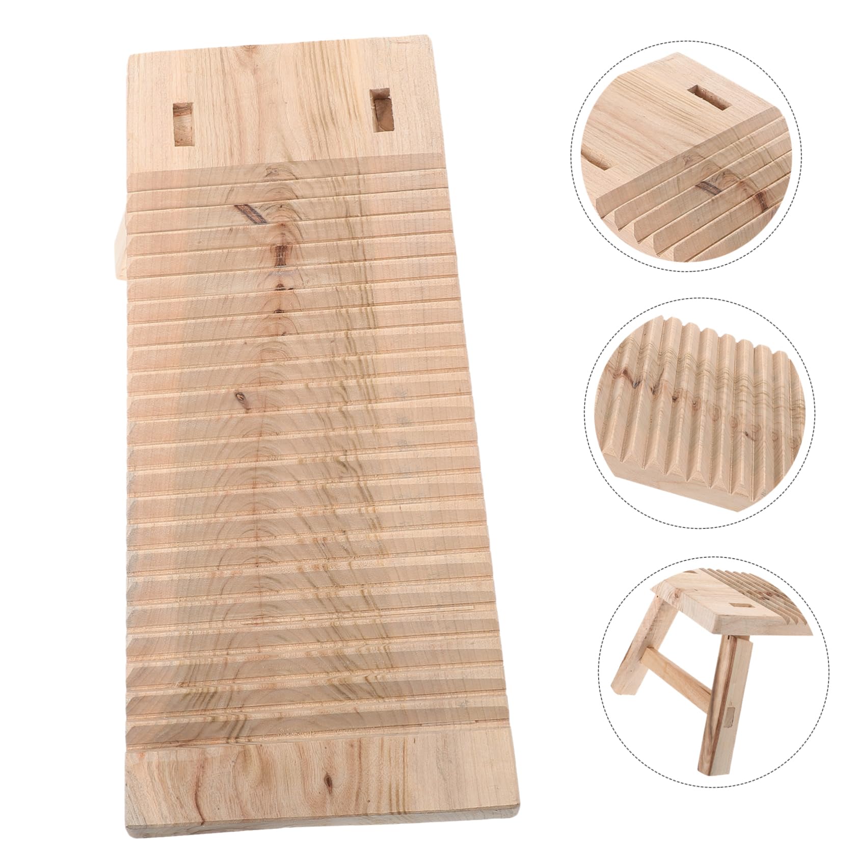 Tabla de Lavar Pizarra Tablero Madera Panel de Madera Tablero de lavandería de Madera Tabla de Limpieza de lavandería lavadero doméstico lavamanos con los pies paño de Limpieza