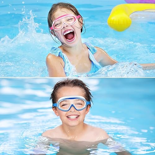 Miniatura 2 de COOLOO Kids Swim Goggles for Age 3-15, 2 Pack Kids Goggles for Swimming with Nose Cover, No Leaking, Anti-Fog, Waterproof