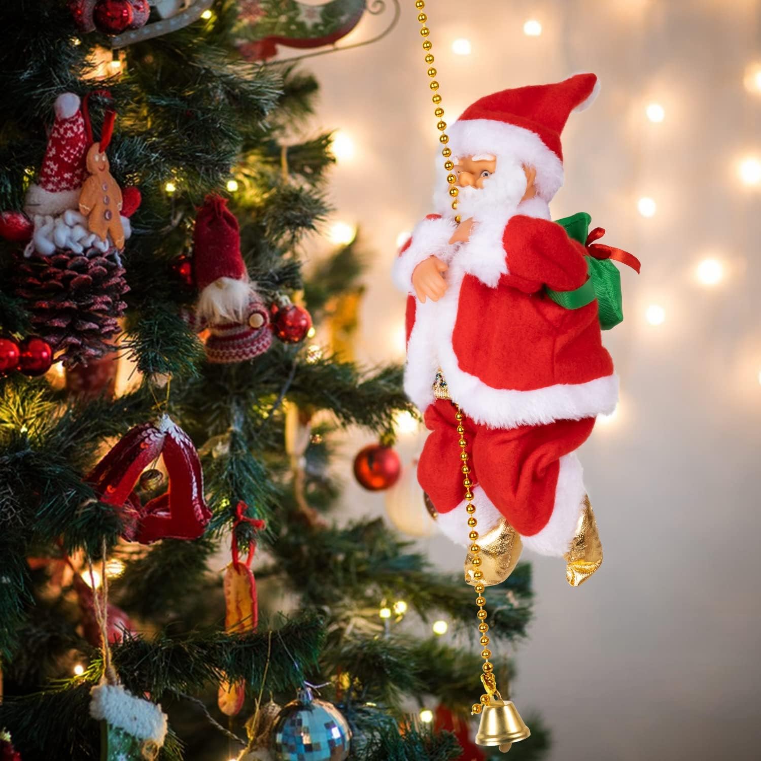 Amazon.com: Santa Climbing Rope Electric Climbing Santa Claus on