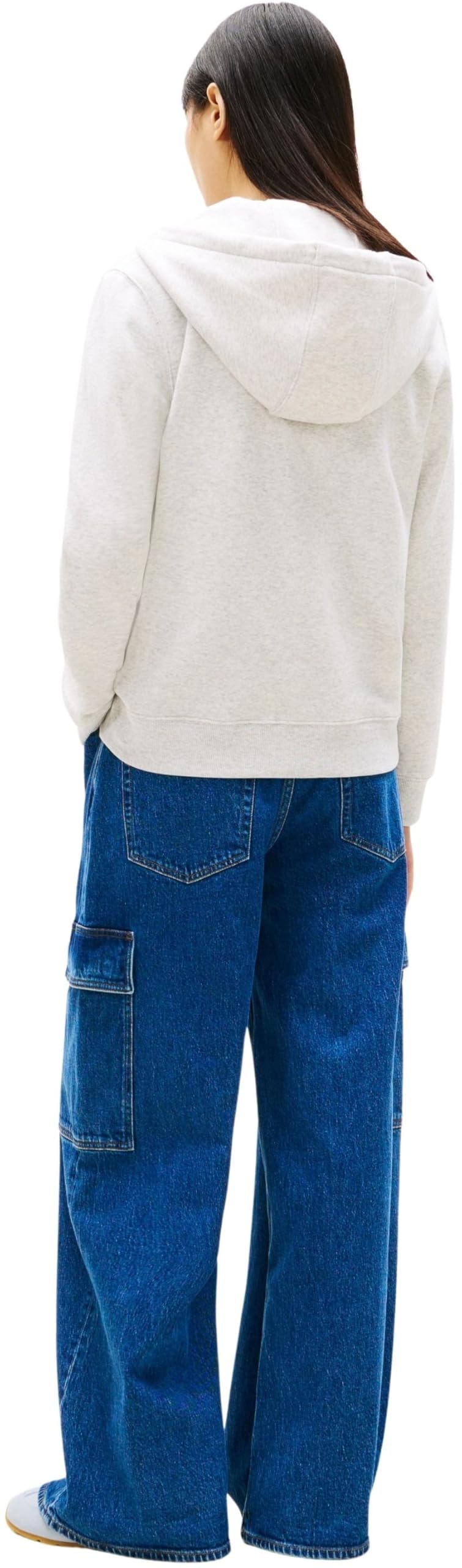 Tommy Jeans Damen Hoodie mit Reißverschluss Zip Thru mit Kapuze
