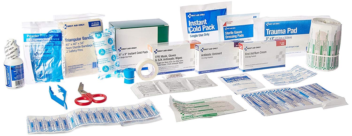 Graham-Field 253-Piece First Aid Kit - 50 Person Medical Essentials Set for Business, Office, School, or Work, 1799-50P