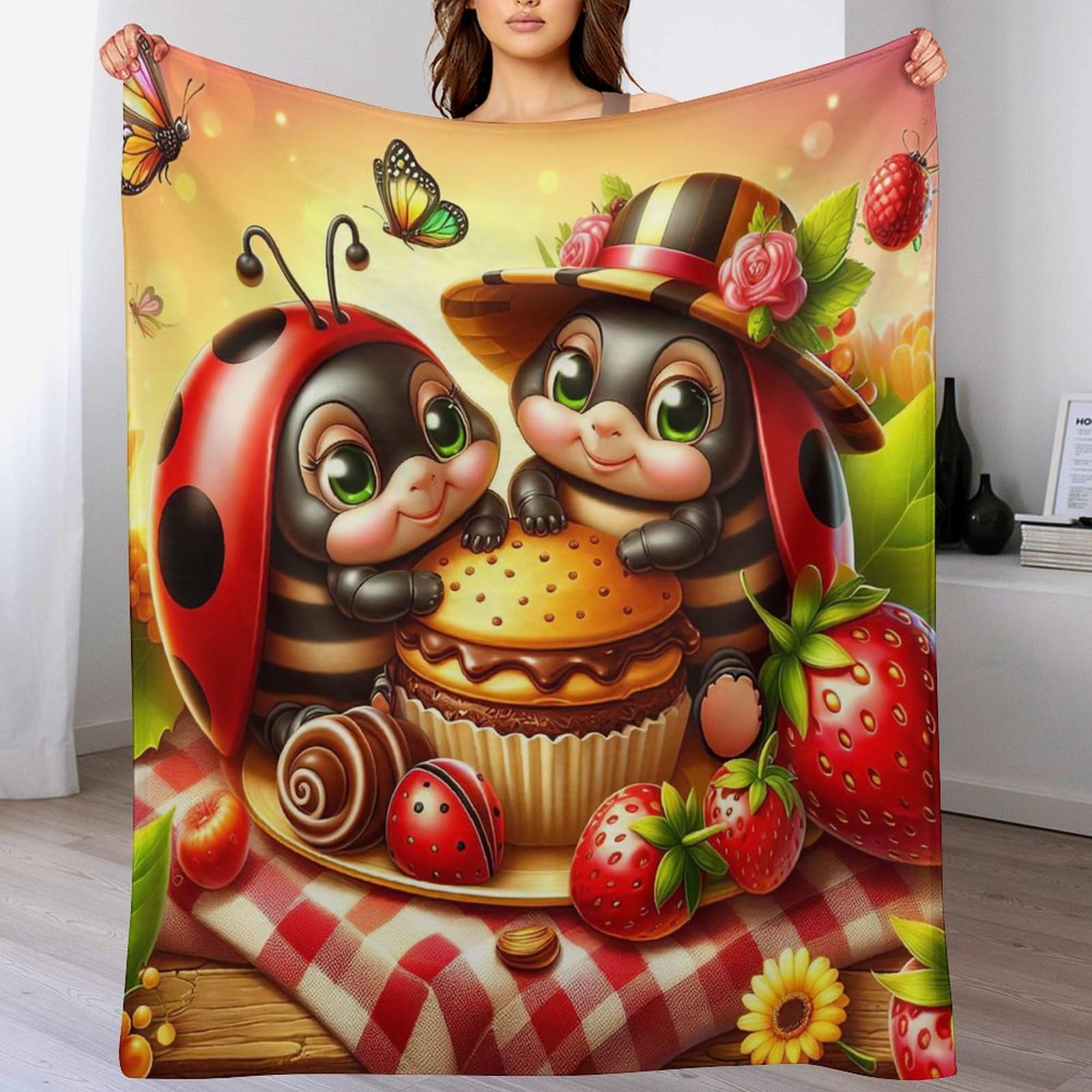 Couverture polaire flannel douillette grand format 150x200cm de lit