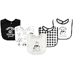 Hudson Baby Unisex Baby Cotton Bibs, Neutral Farm, One Size