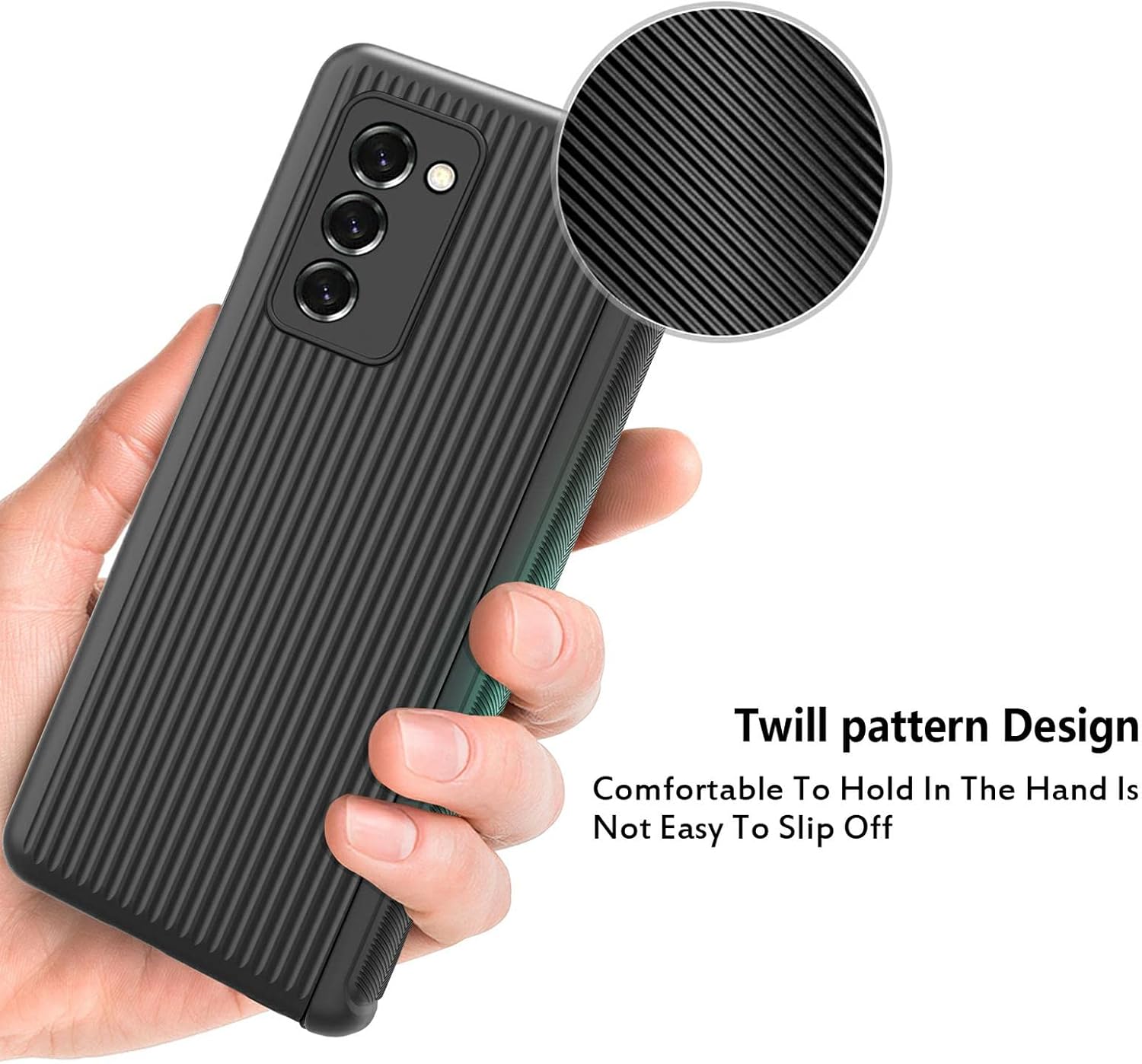 COQUE Case for Samsung Galaxy Z Fold 2 Cover,Ultra-Thin Folding Screen hinged All-Inclusive Phone Shell,Folding Phone Cover for Samsung Galaxy Z Fold 2 5G-Black