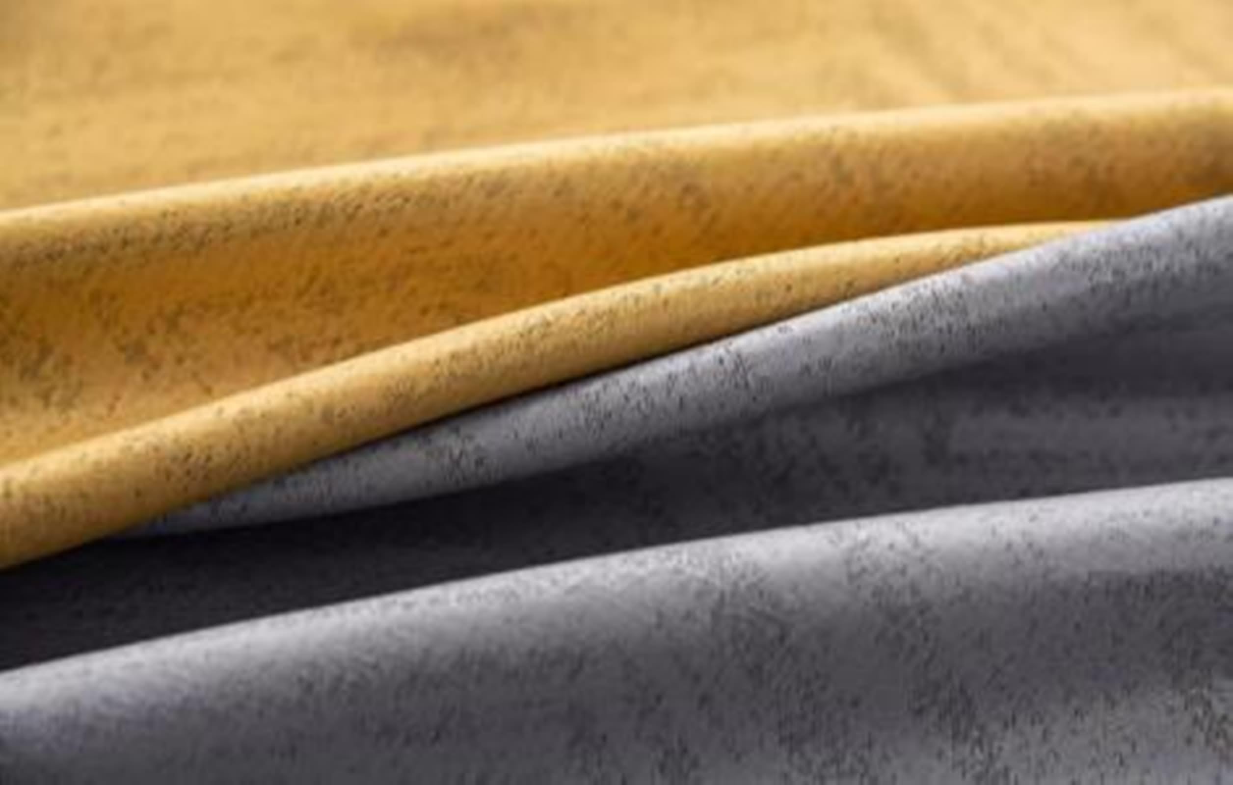 Tende per soggiorno 84, tende per camera da letto elegante texture grigio giallo boho tende per soggiorno ciniglia 2 pannelli 132 x 213 cm L