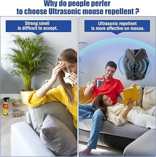 Miniatura 4 de Advanced Ultrasonic Rodent Repelling System  Superior Mouse Repellent Electronic Ultrasonic Squirrel Repeller Plug in Rat Repeller Repel Rodents