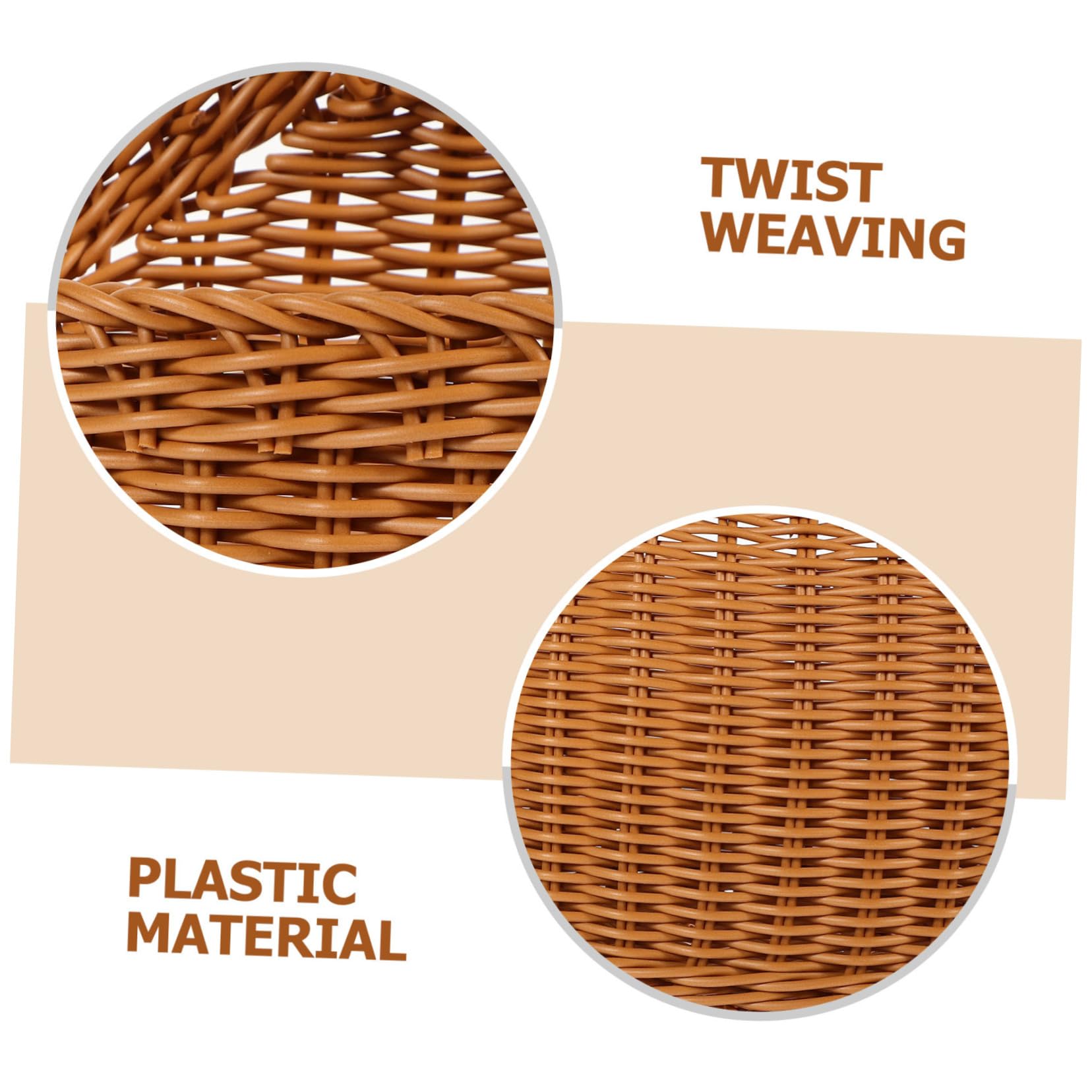 ORFOFE 3pezzi Cesta Appendi Cucina Plastica Intrecciata Contenitore Decorativo Per Posate e Cucina Stile Country Per Organizzare e Accessori