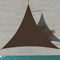 Vista 22 de Patio Paradise - Toldo parasol beige de 2 x 2 x 2 pies con kit de herrajes de 6 pulgadas, toldo triangular equilátero, tela duradera