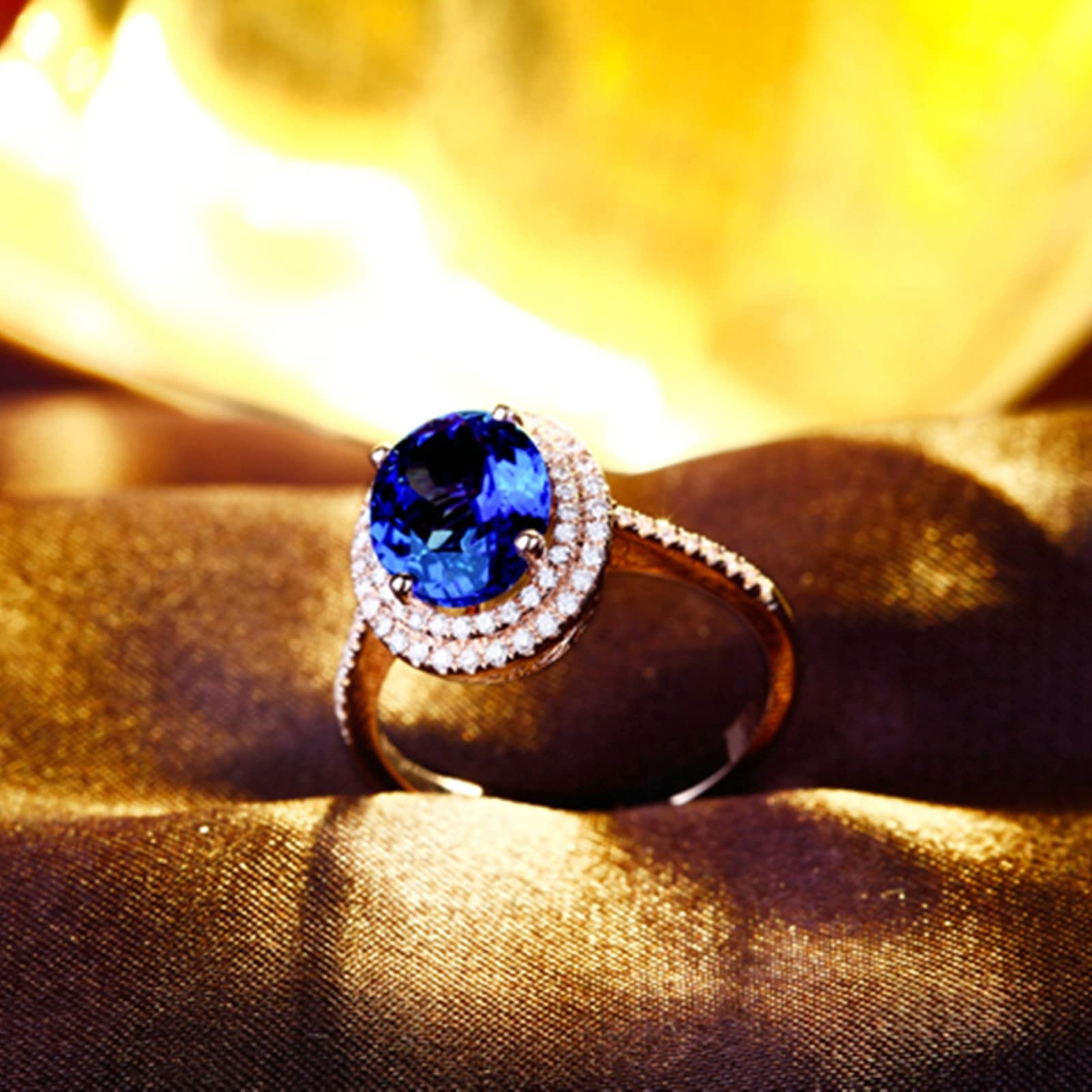 Freundschaft Ringe mit Gravur Silver Rings Women Silber 925 Blau Oval Zirkonia Maßgeschneiderte Geschenke für Frauen Größe 45 (14.3)-65 (20.7)