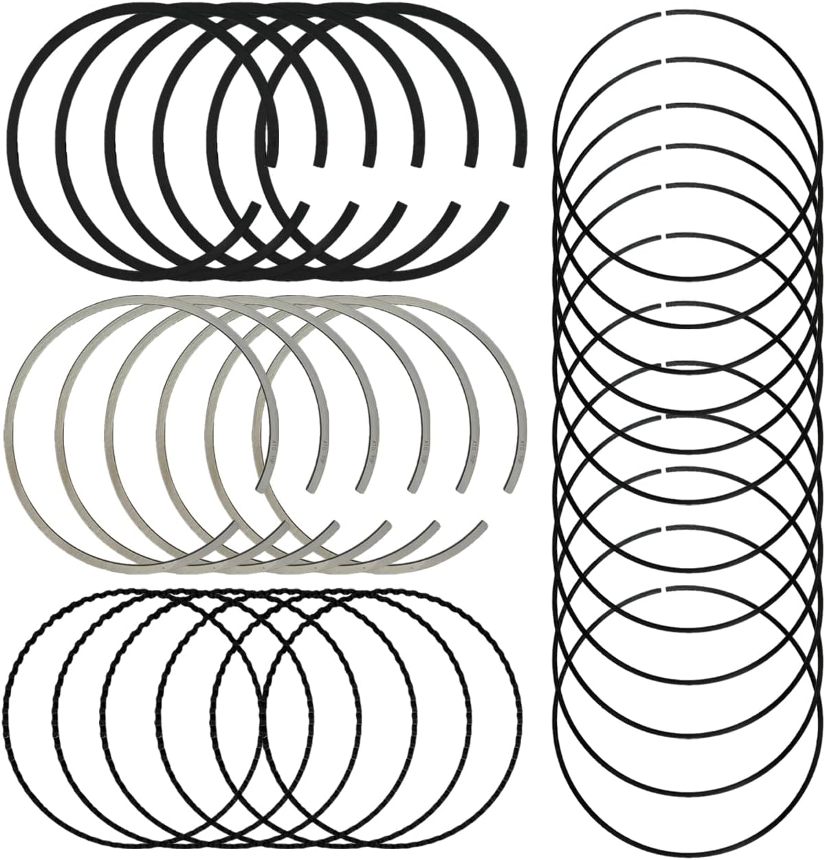 4897033AA Standard Engine Piston Ring Kit Fits for Chrysler Concorde Voyager Town & Country for Dodge Dakota Nitro Ram 1500 for Jeep 5012364AC, 5241051, 5241052