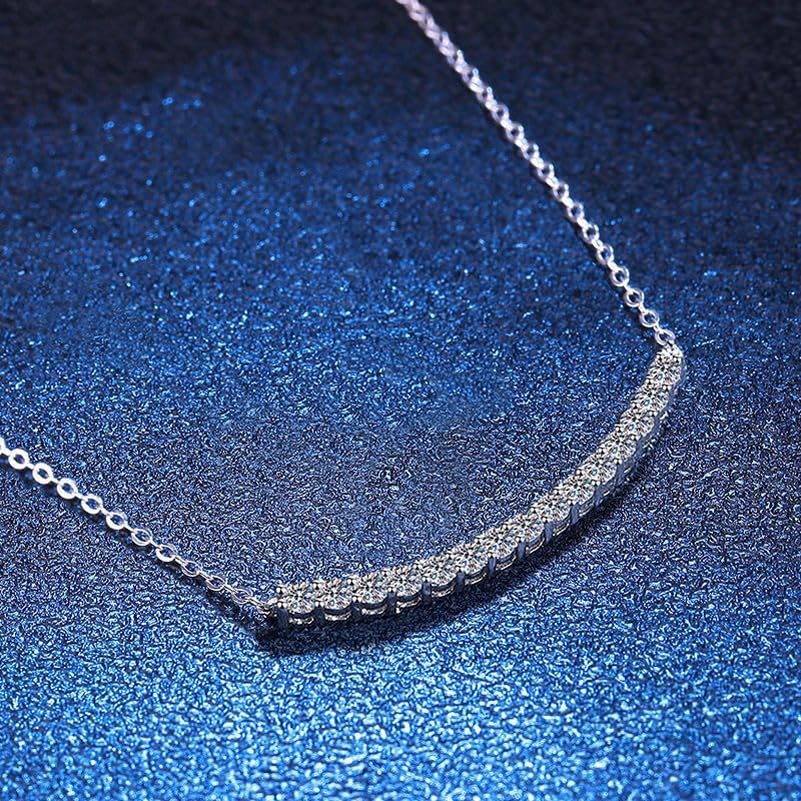 Image of Shining Diva Fashion Valentine Gift For Girlfriend Stylish Silver Plated Crystal Chain Pendant Necklace for Women and Girls