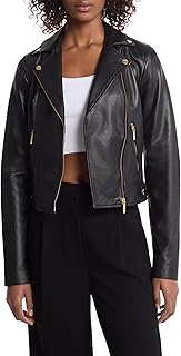 womens Leather Moto Jacket