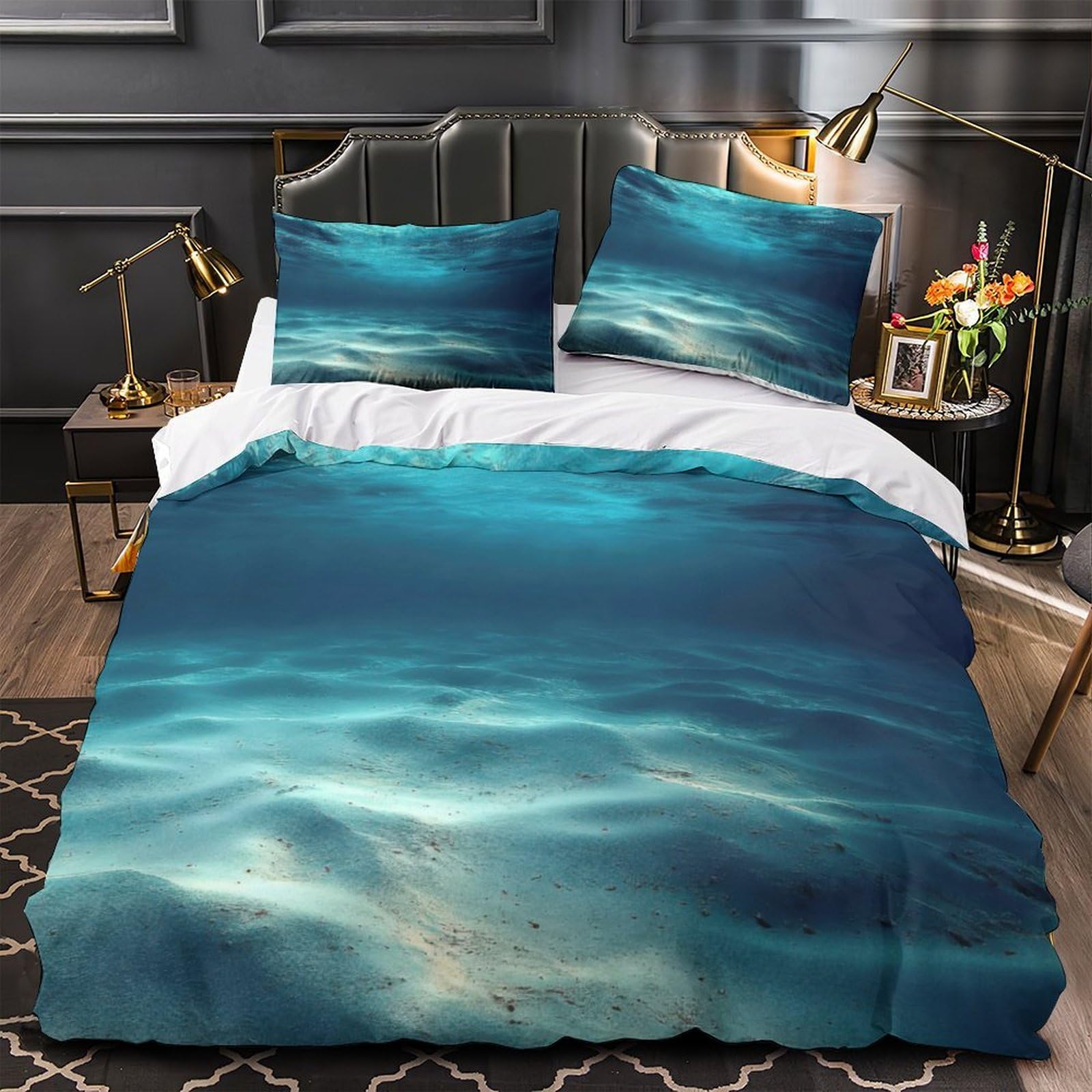 Housse de couette respirante hypoallergénique microfibre 3D 140x200