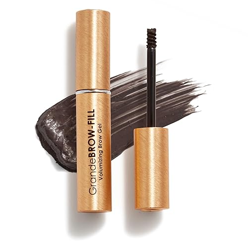 Grande Cosmetics GrandeBROW-FILL Gel voluminizador para cejas, rímel tintado o transparente, sujeción flexible suave, resistente al agua
