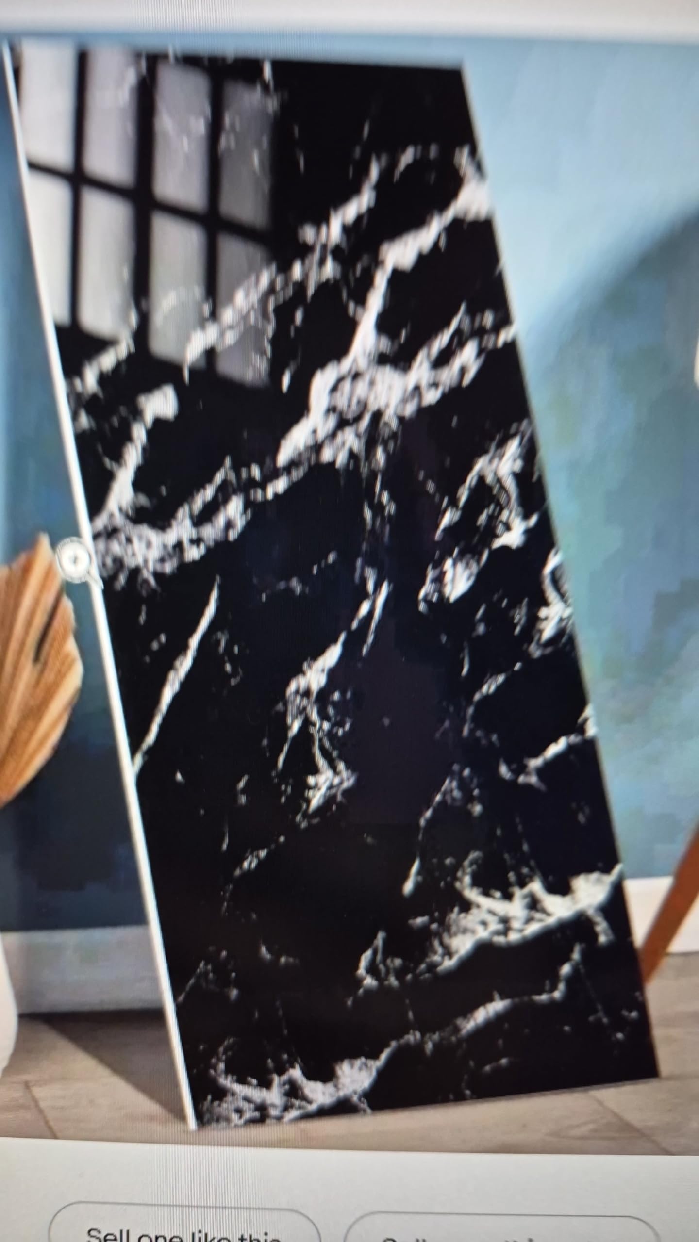 10Pcs Bathroom Wall Panels PVC Cladding Shower Wet Wall Tile Marble Effect Decor Tiles Sticker (Marble Black)