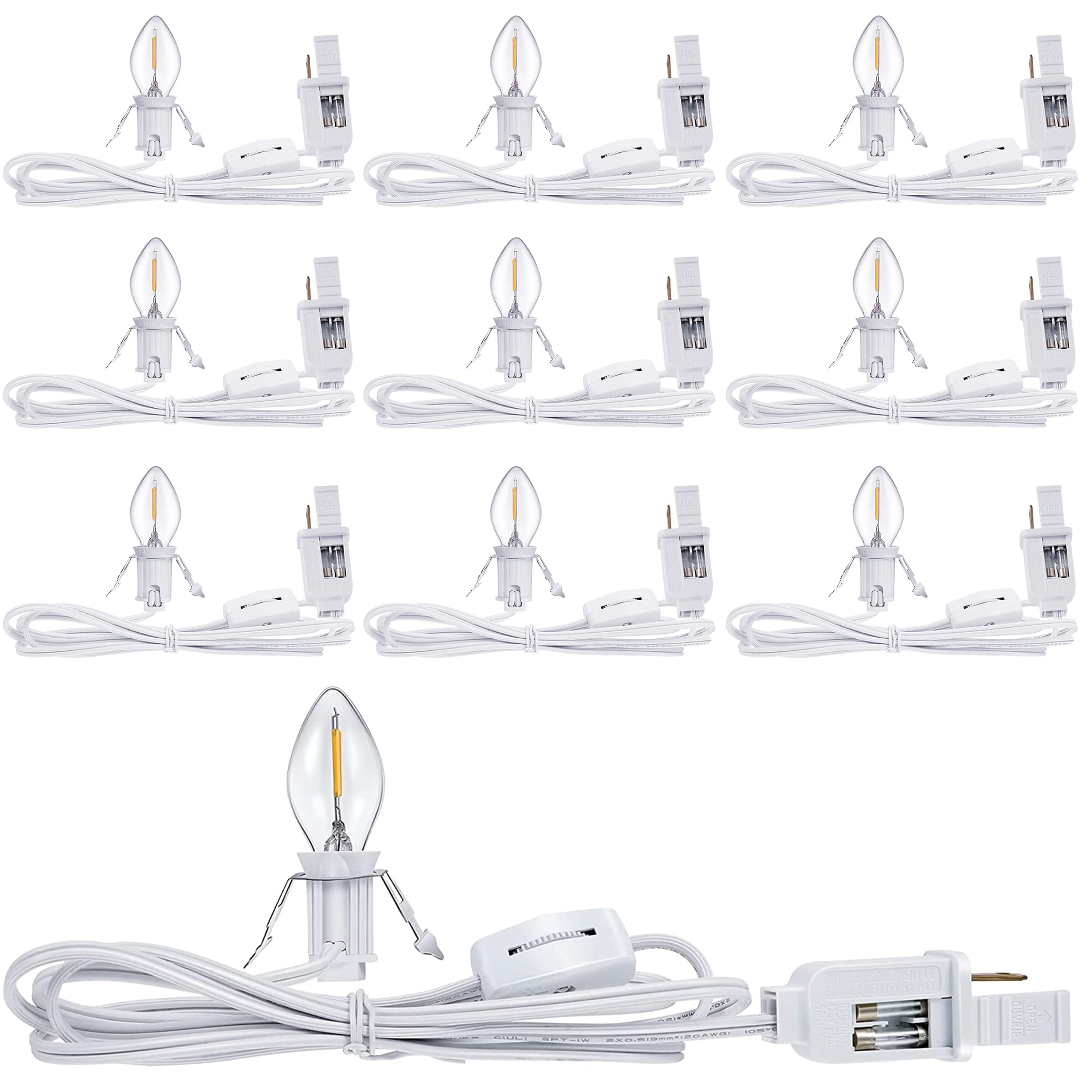 Buy 10Pcs Blow Mold Light Kit Replacement with LED Bulb Village Lights
