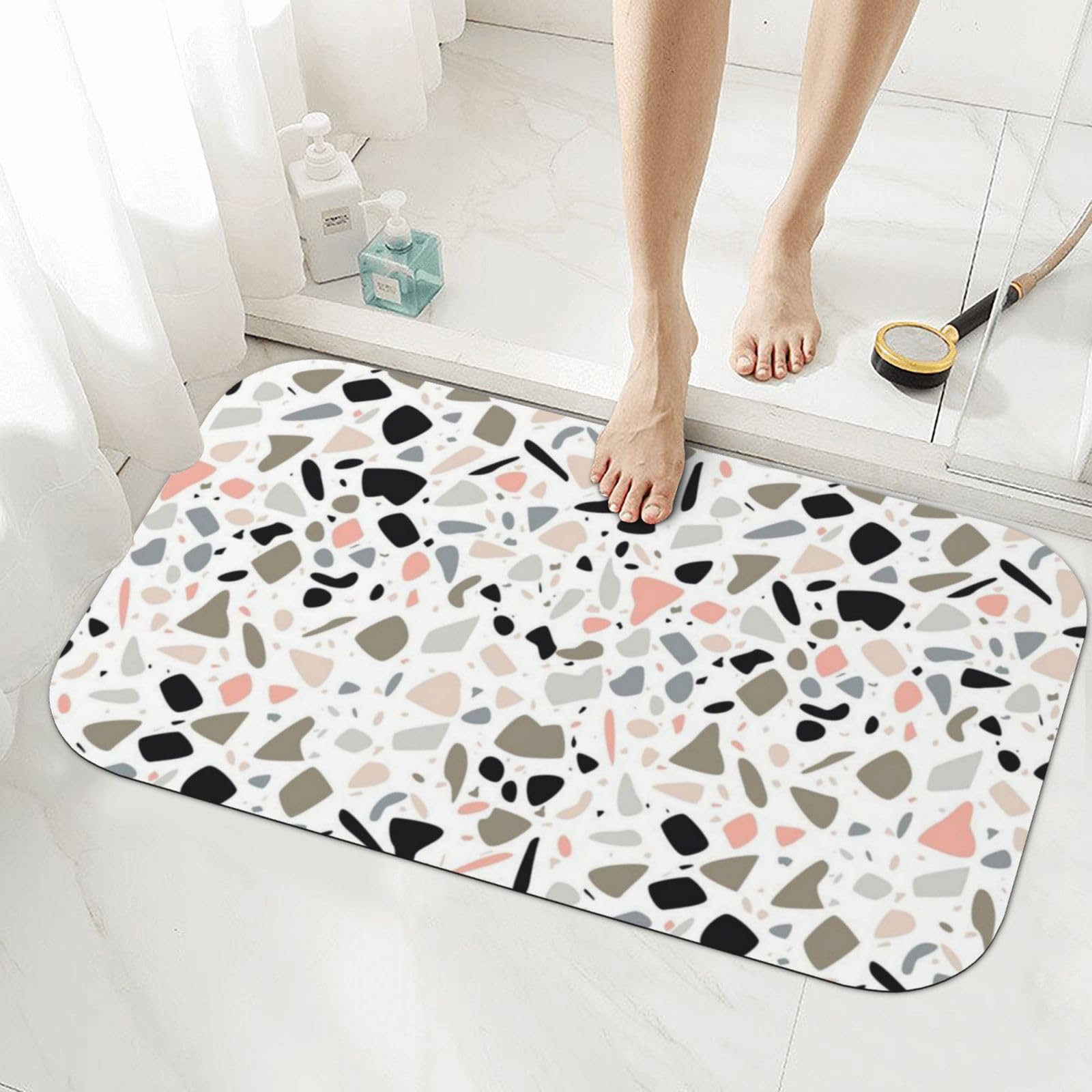 Diatomeeënsteen Badmat, Antislip Super Absorberend