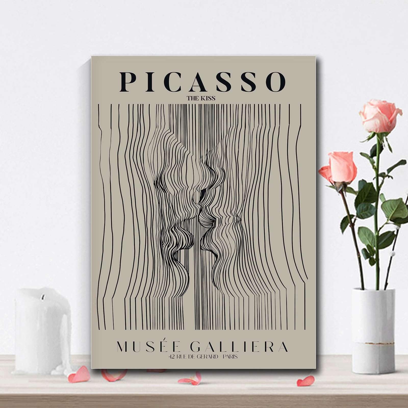 Amazon.com: YOUXIGOUYUE Canvas Art Poster Pablo Picasso The Kiss