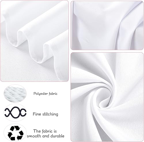 Miniatura 3 de Chumia Paquete de 10 manteles para mesas rectangulares, manteles de tela de poliéster, impermeables, resistentes a las manchas y a las arrugas,