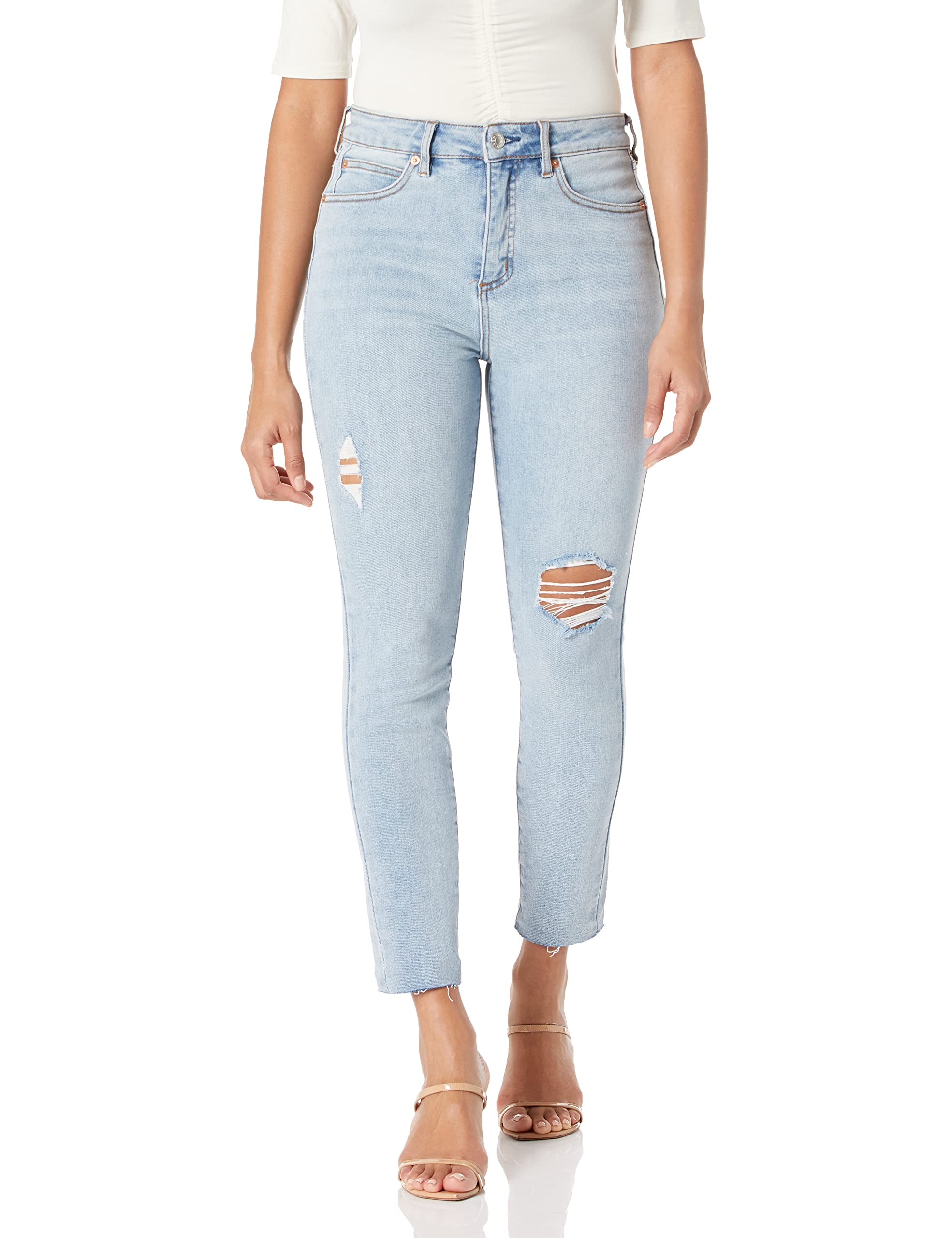 O A T New York Womens Contemporary High-Rise Skinnyankle Stylish Pants