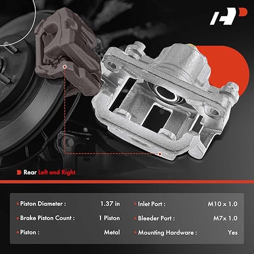 Miniatura 2 de A-Premium Conjunto de pinza de freno de disco con soporte compatible con modelos seleccionados de Nissan - Rogue 2008-2013, Rogue Select 2014-2015,