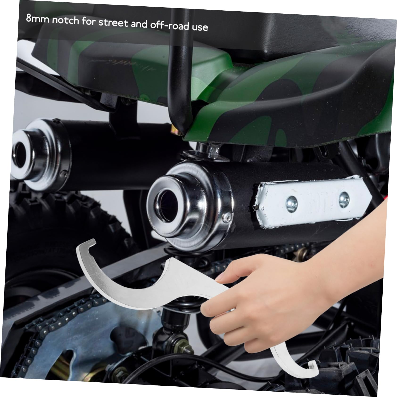 MUCKLILY Wrench Tool for Shock Absorbers c Shaped Double-headed Hook Wrench for Motorcycles and Atvs Range Spanner for Mechanics