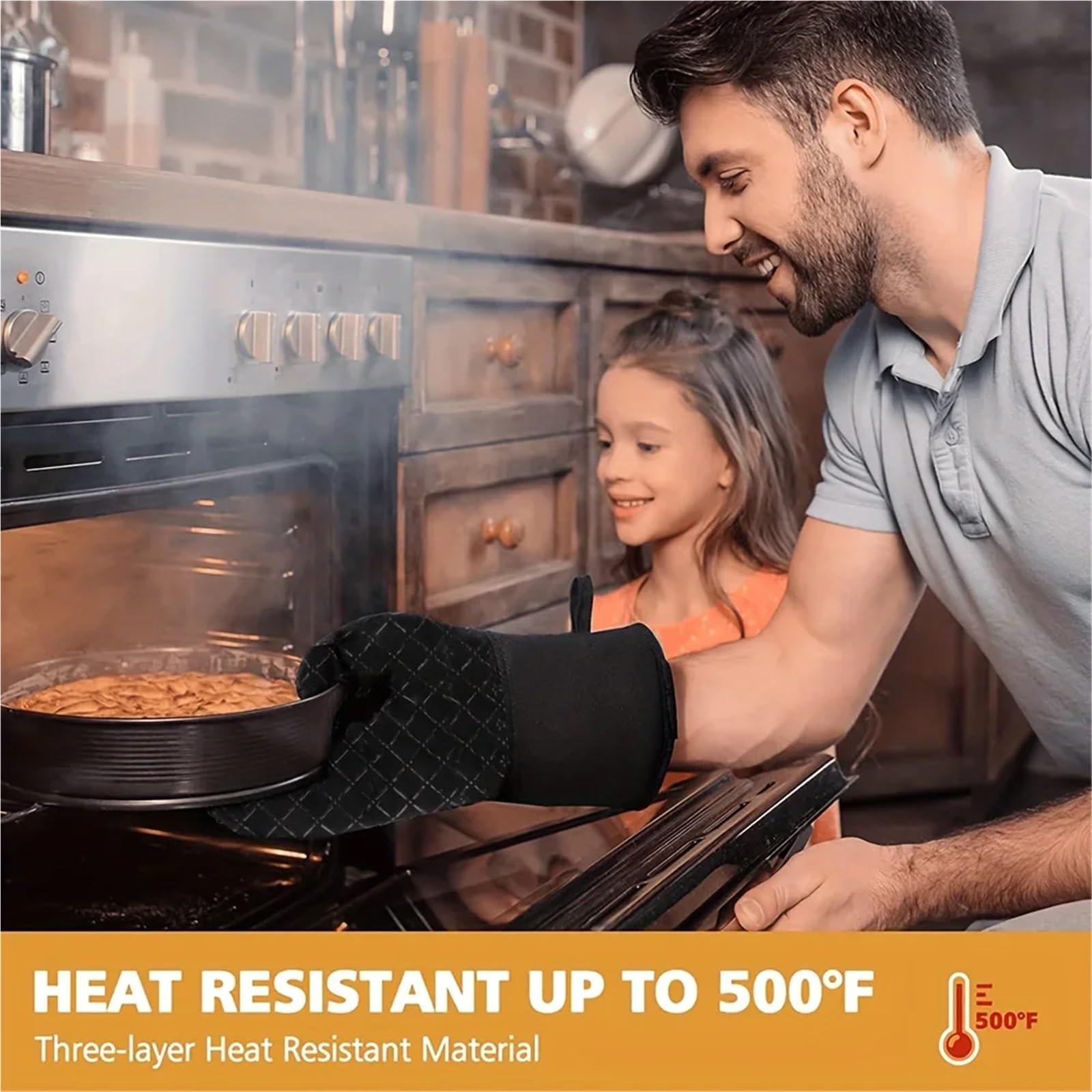 Mitaines de Four, Mitaines résistantes à la Chaleur for Griller, pâtisserie, Cuisson, Barbecue, Gadgets de Cuisine pour La Cuisine