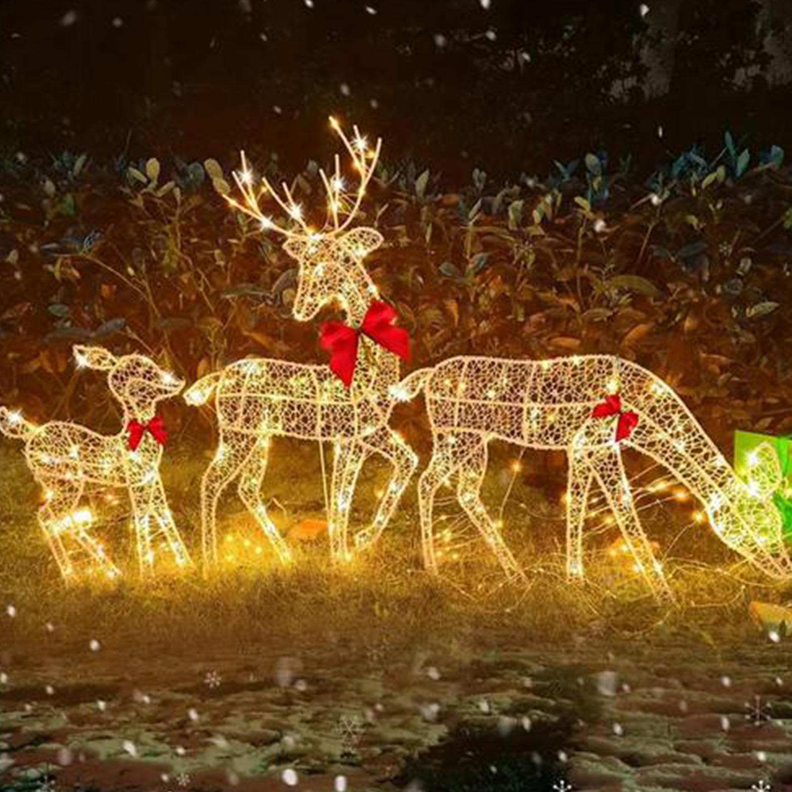 Genérico Navideño Figura y Letrero de Reno con para Exhibir en Jardín