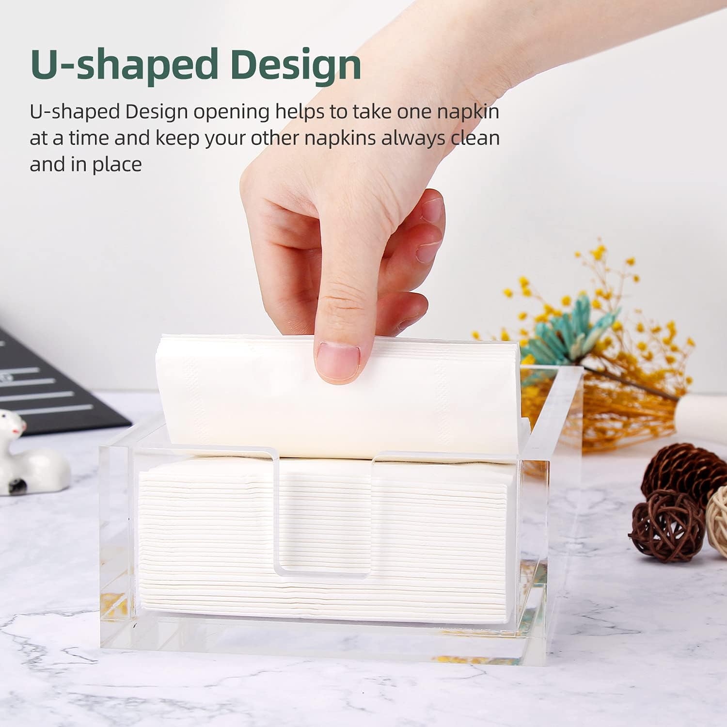 Best Quality 🔥 Procity Napkin Holder, Acrylic Guest Towel Holders Napkin Holders for Table Kitchen Bathroom, 9x5.5x2.5 Inch Flash Sale Procity Napkin Holder, Acrylic Guest Towel Holders Napkin Holders for Table Kitchen Bathroom, 9x5.5x2.5 Inch