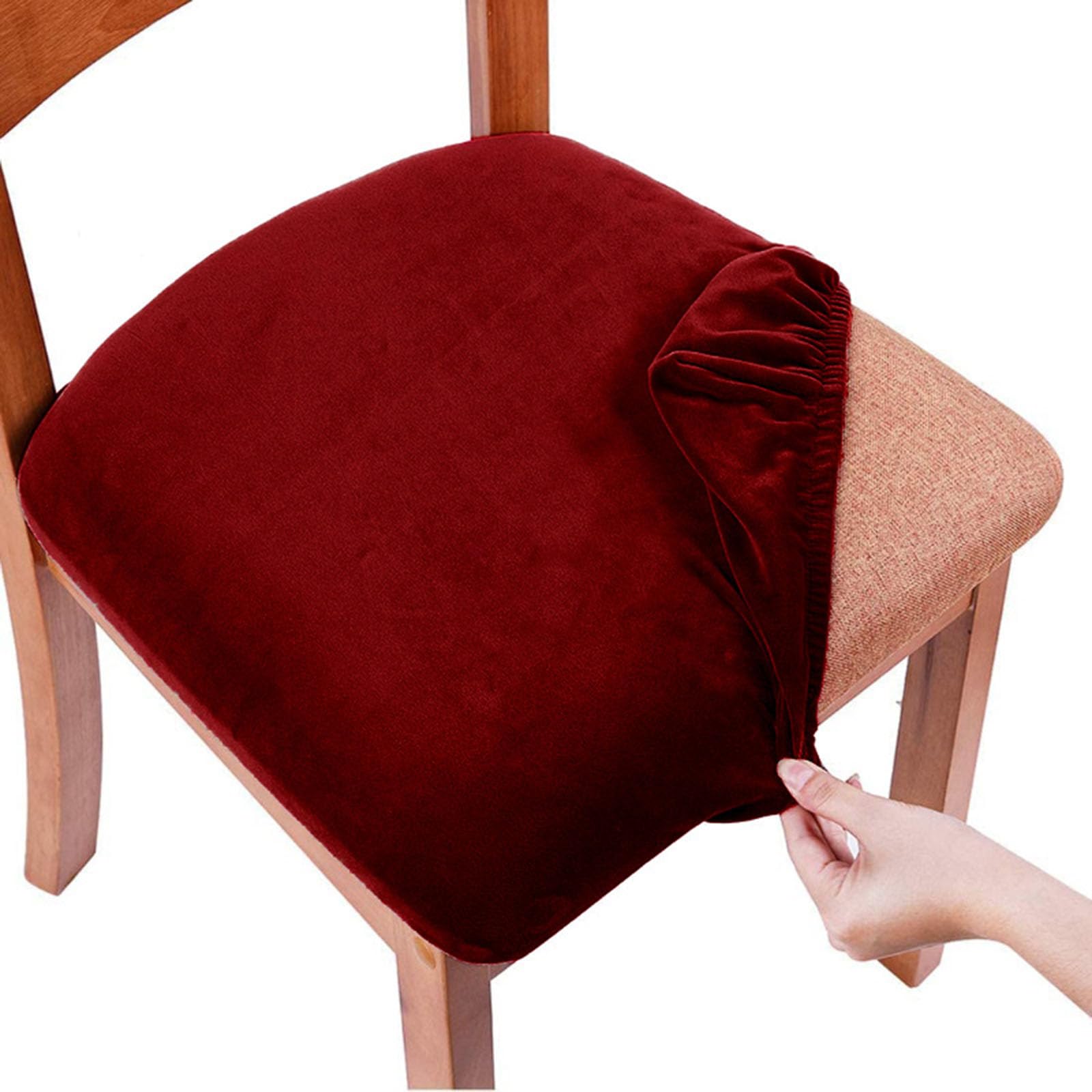 Housses de chaise velours luxueux rouge pour salle à manger d'exception
