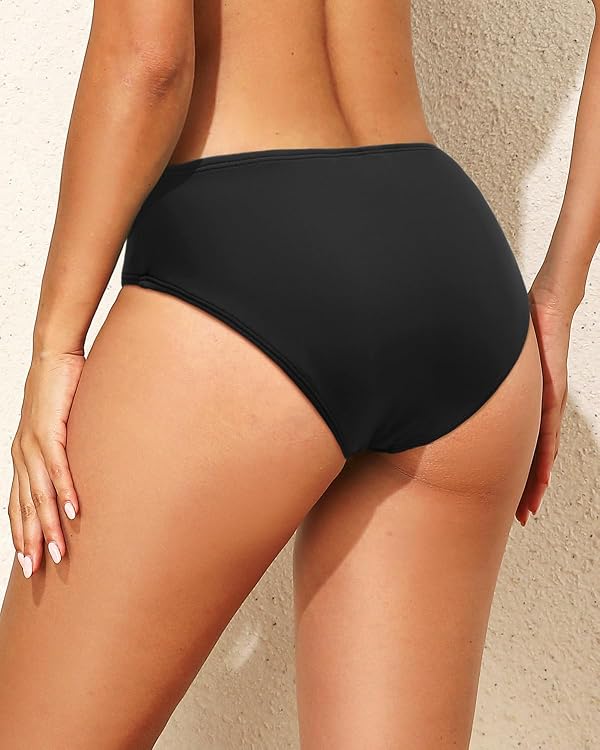 Women Full Coverage Bikini Bottoms - Mid Rise Ruched Swimsuit Bottom by Talisea - Used condition - Image 3