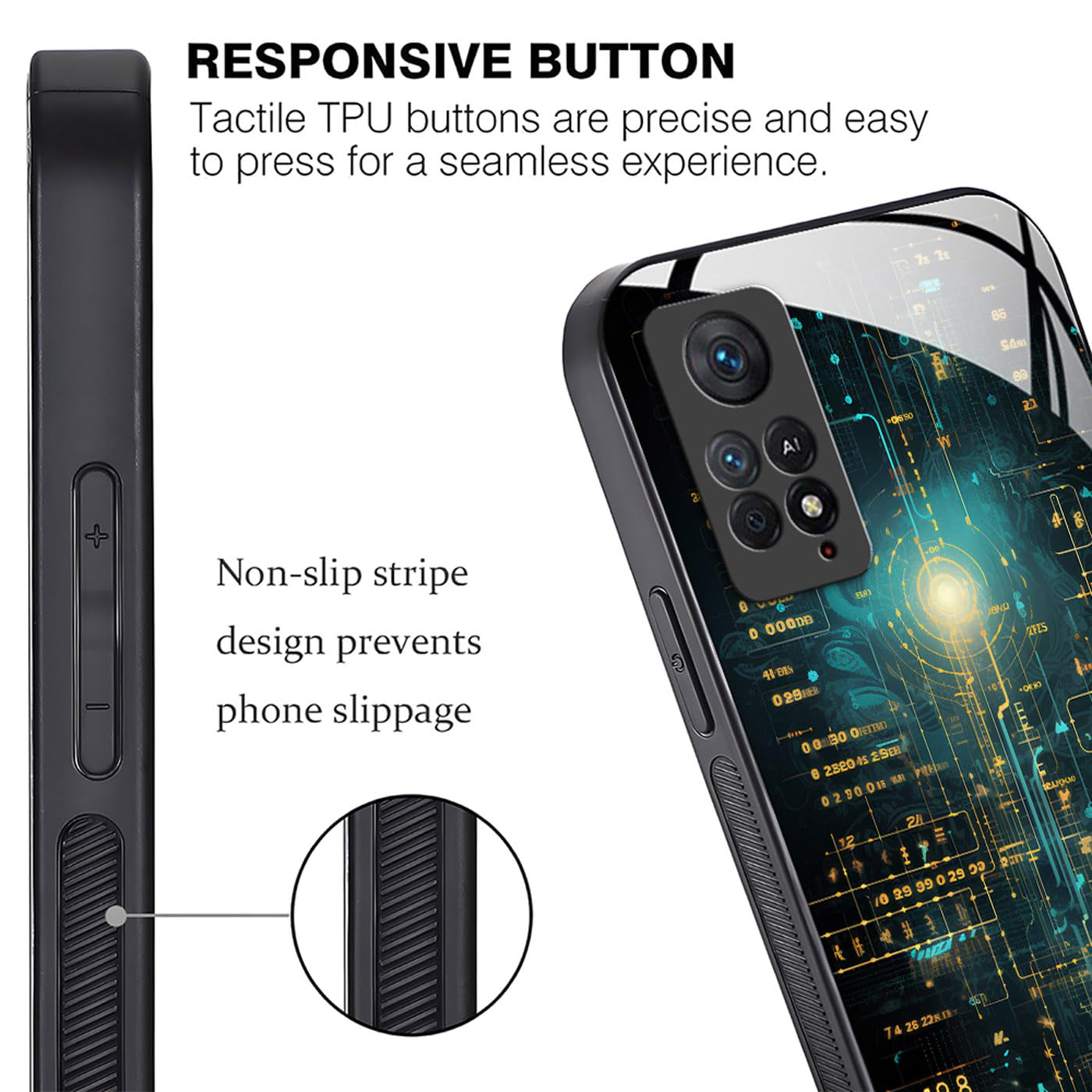 Coque Xiaomi Redmi Note 11 Pro Plus 5G Motif Abstrait Géométrique Arrière Verre Antichoc Cyberpunk