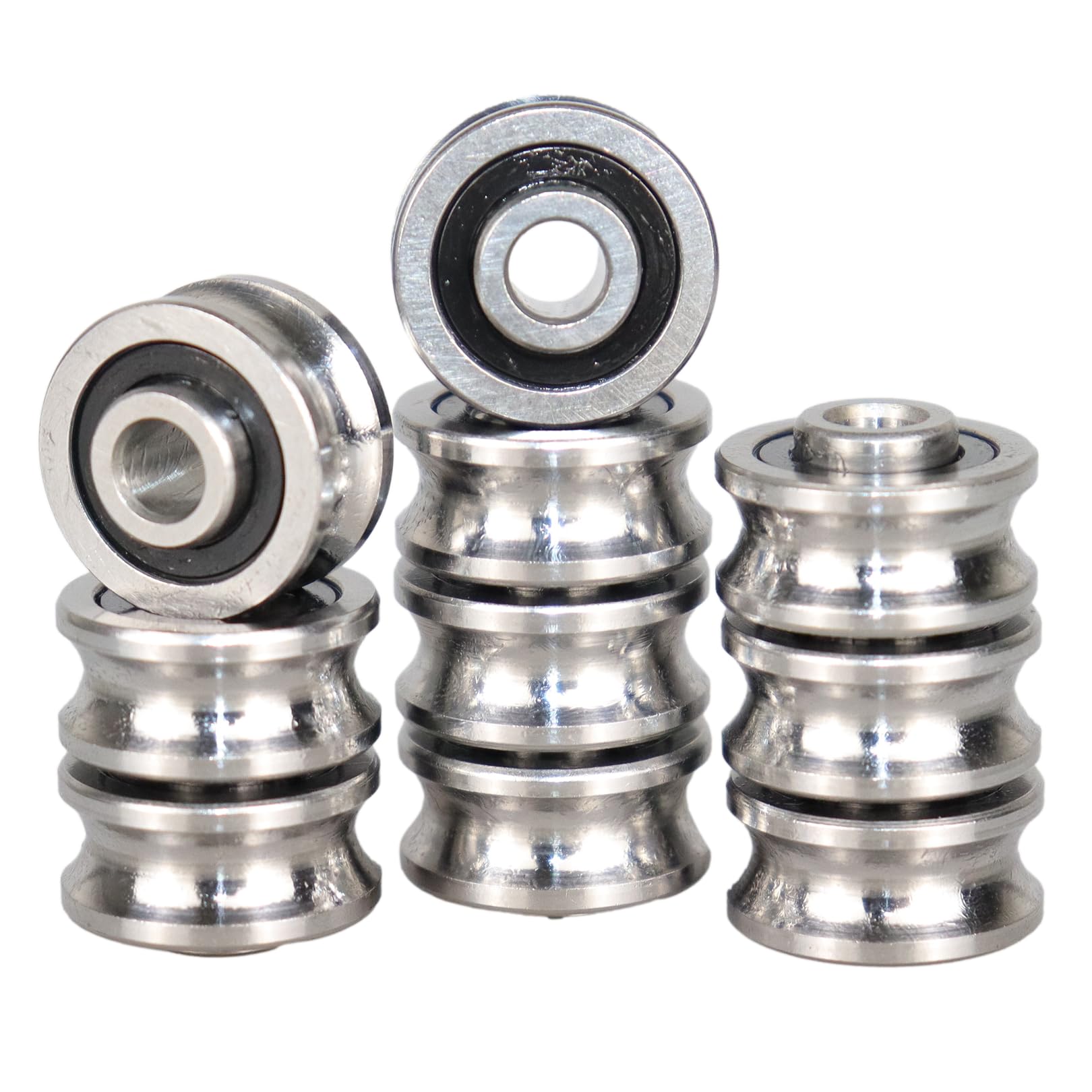 10 Pcs SG15 U-Groove Track Guide Bearing Pulley Wheel Round Bottom Bearings, 3D Printer Accessories for Kobra 2/2 Pro/2 Plus/2 Max, Neptune 4 Pro/4 Plus/4 Max（Double Row Ball Bearing ）-image-38