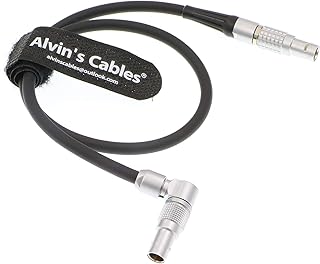 Alvinâ€™s Cables Power Cable for Nucleus M from Z CAM E2 Flagship S6 F6 F8 Camera Rotatable 2 Pin Male Right Angle to Nucleus M 7 Pin Power Cord