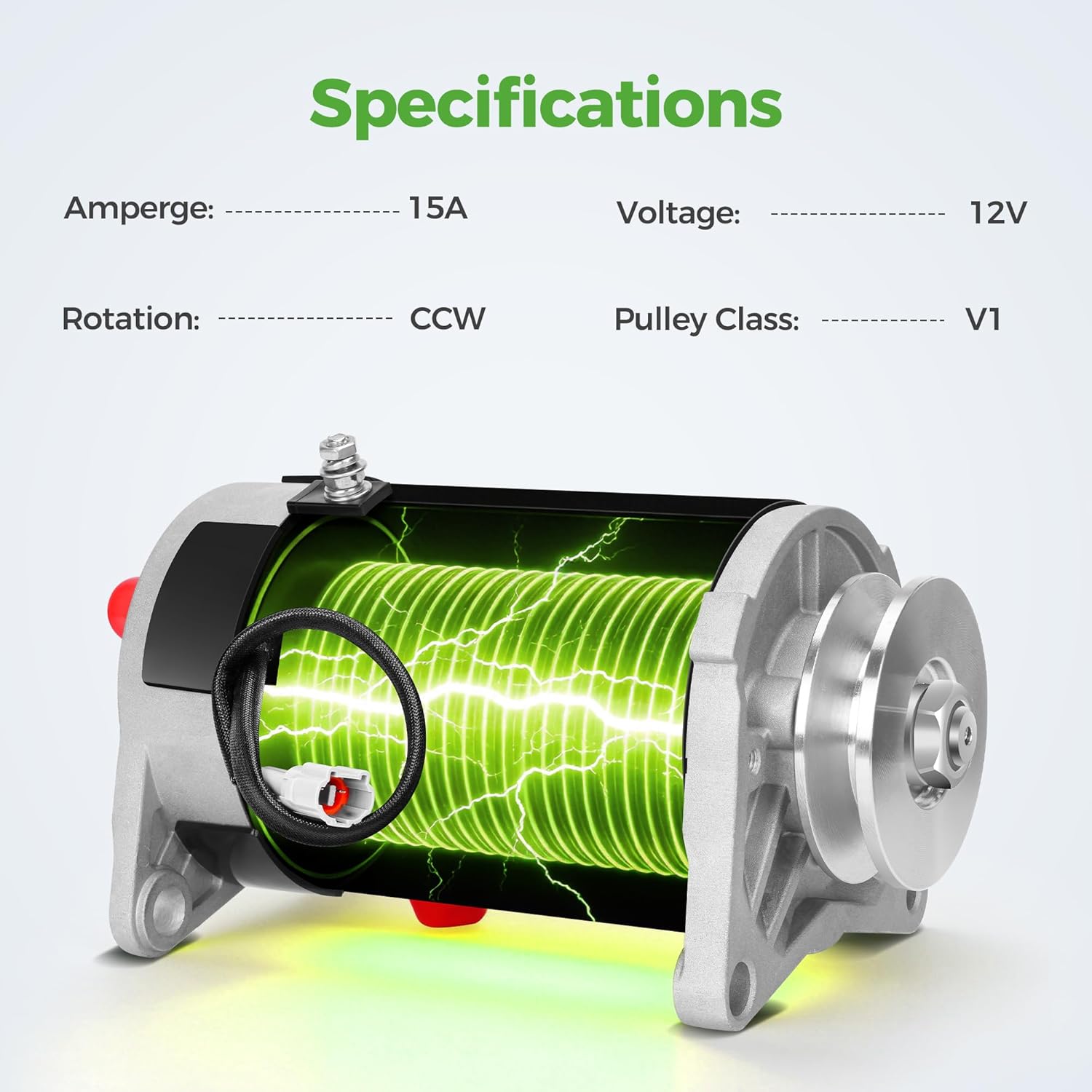10L0L 23A 12V Golf Cart Starter Generator for Yamaha G16 G19 G20 G21 G22 G29 1996- Up Gas 1542 JN6H110001 JN6H110002 GSB107-06 GSB107-06E GSB107-06F