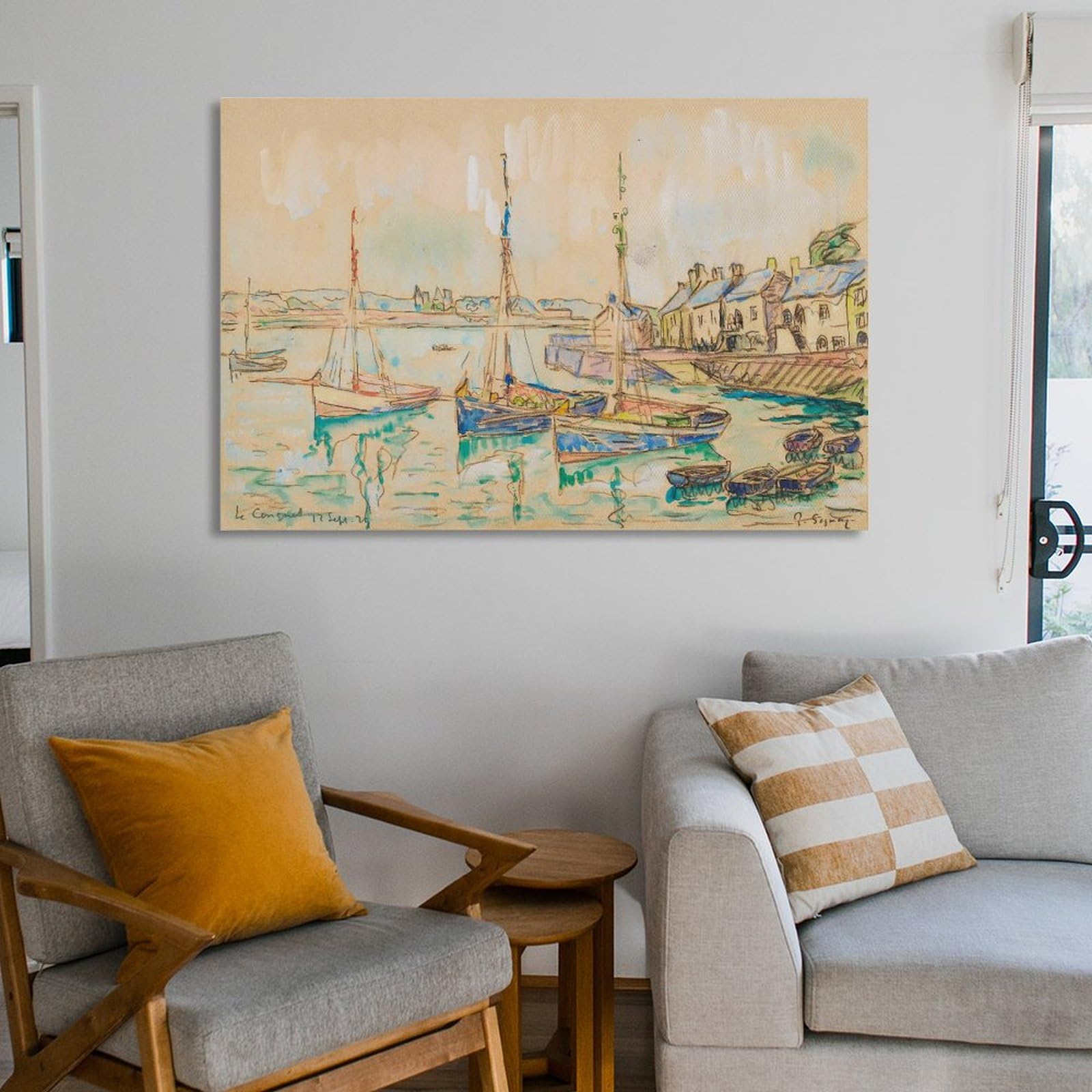 Amazon.co.jp: Paul Signac ポール・シニャック 絵画 Le Conquet, 1924