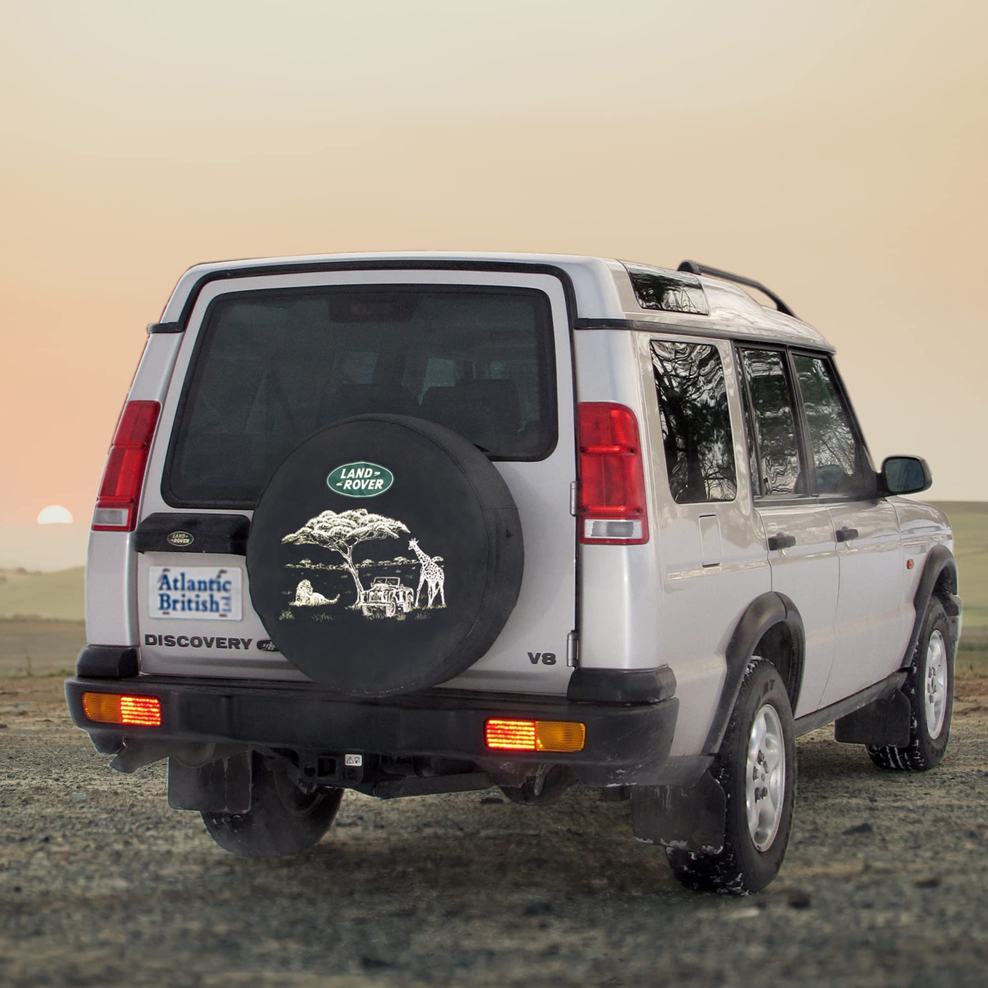 Genuine Safari Scene Soft Vinyl Spare Tire Cover LRN50245